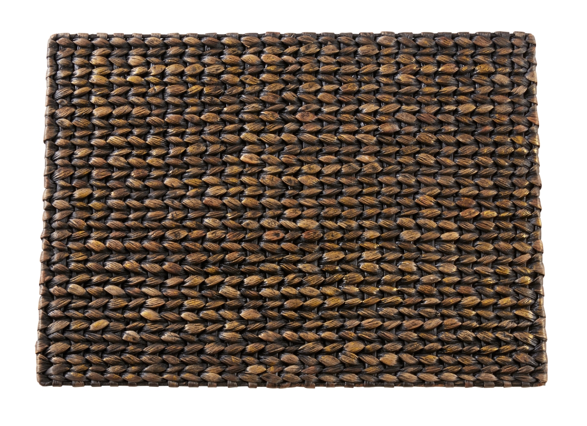 Picture of SARO 1053.BK1419B Water Hyacinth Woven Table Placemats  Black - Set of 4