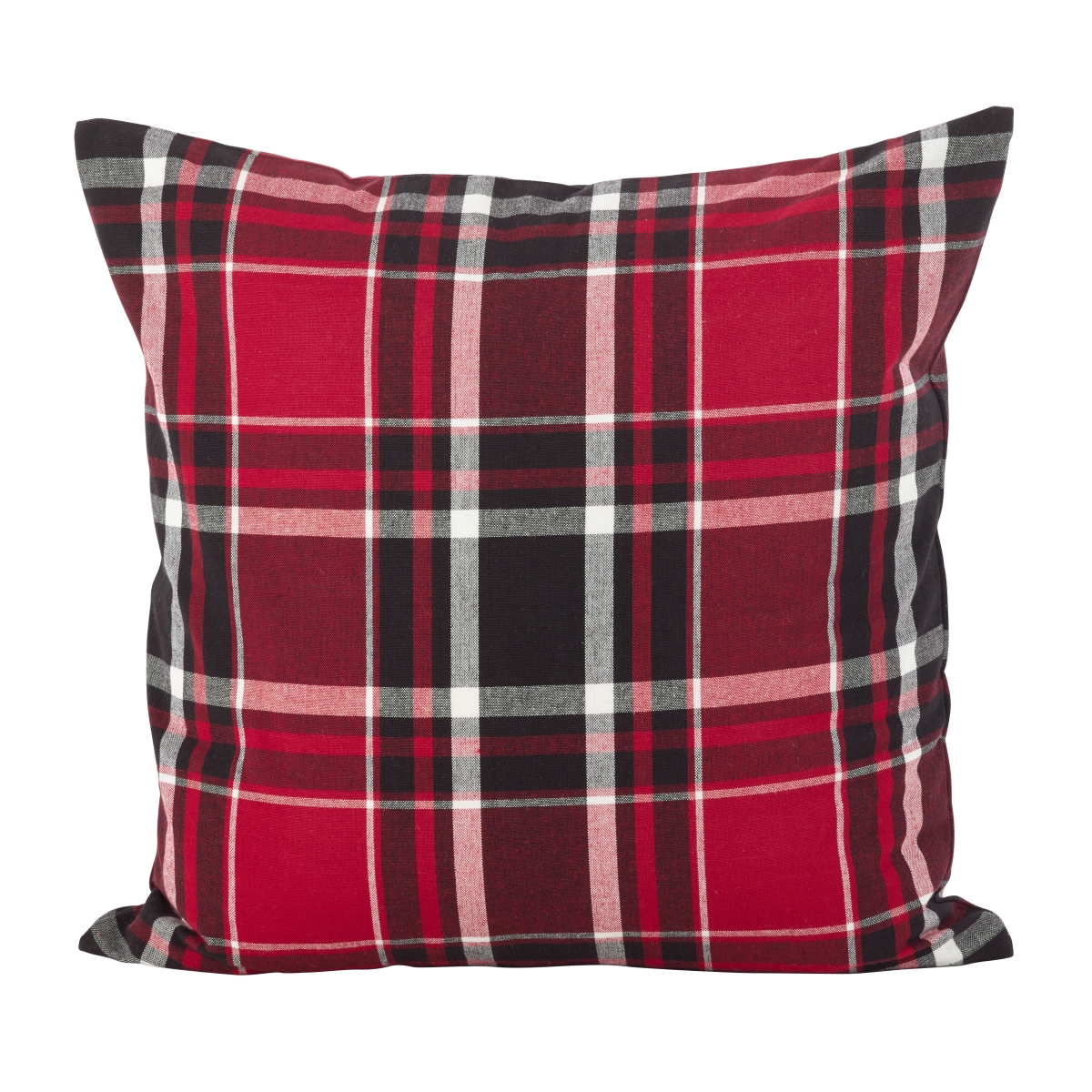 Plaid Pillow - 20" | Down Filled | Red | Square | 1 Pc.