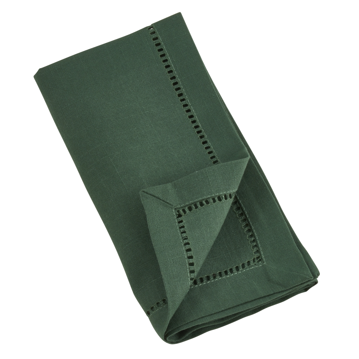 Picture of SARO 6307.JG20S 20 in. Dinner Napkin with Hemstitch Border Design  Green - Set of 12