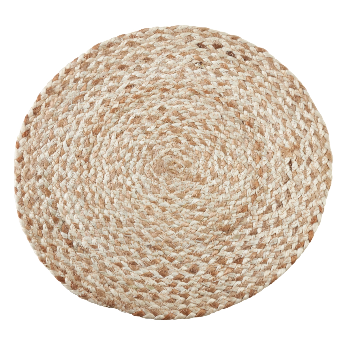 SARO  Jute Placemats with Woven Design  Natural - Set of 4