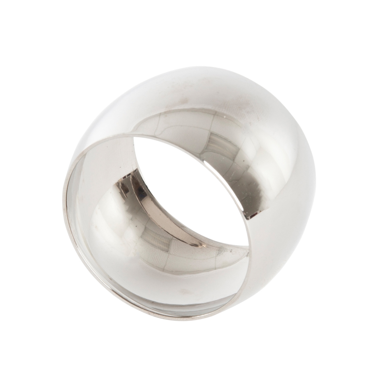 Picture of SARO NR212.S Classic Rounded Napkin Ring  Silver - Set of 4