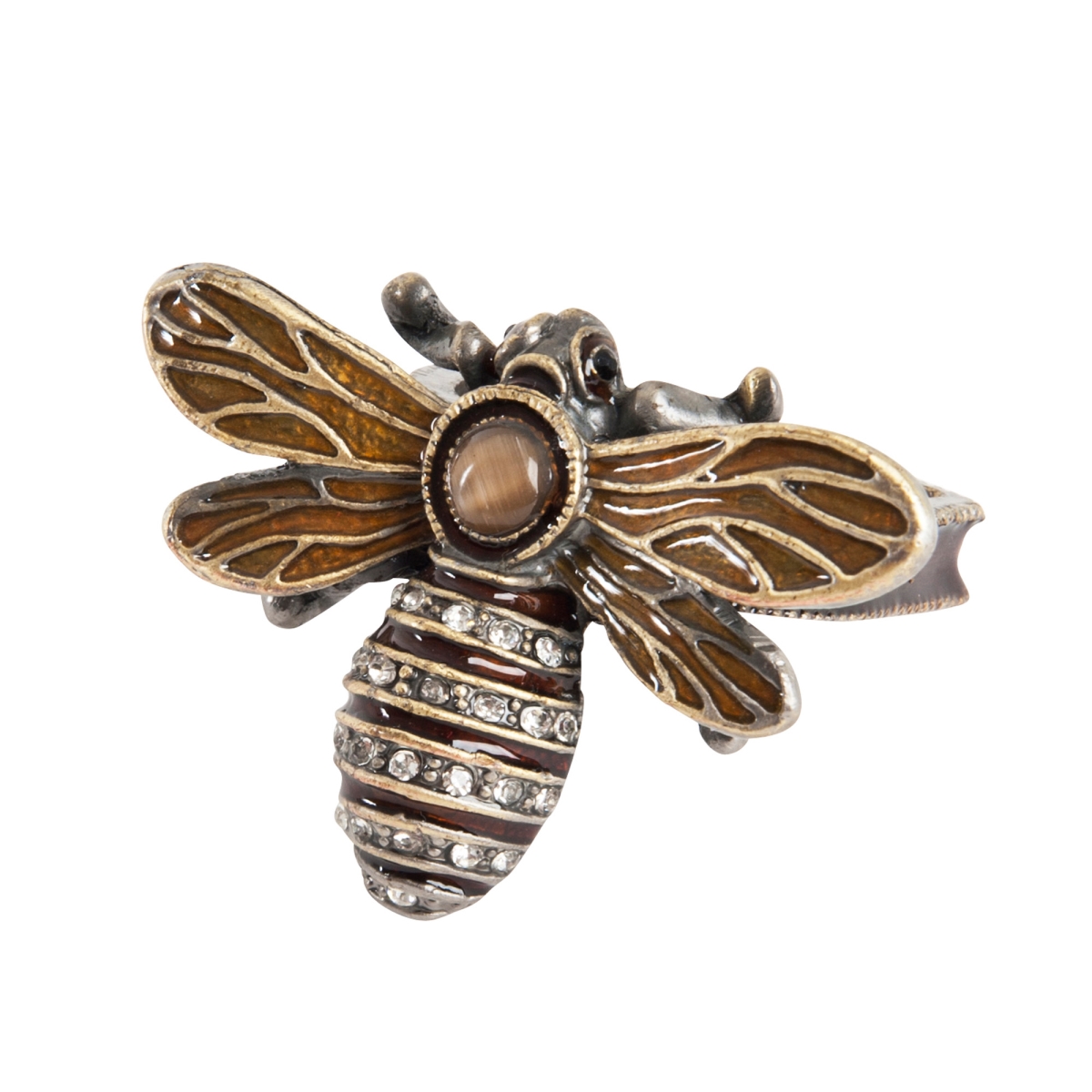 SARO  Bumble Bee Napkin Ring  Bronze - Set of 4