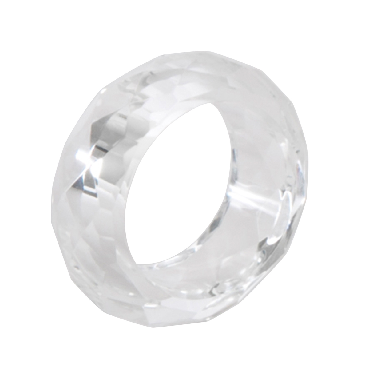 Picture of SARO NR023.C Crystal Napkin Ring  Clear - Set of 4