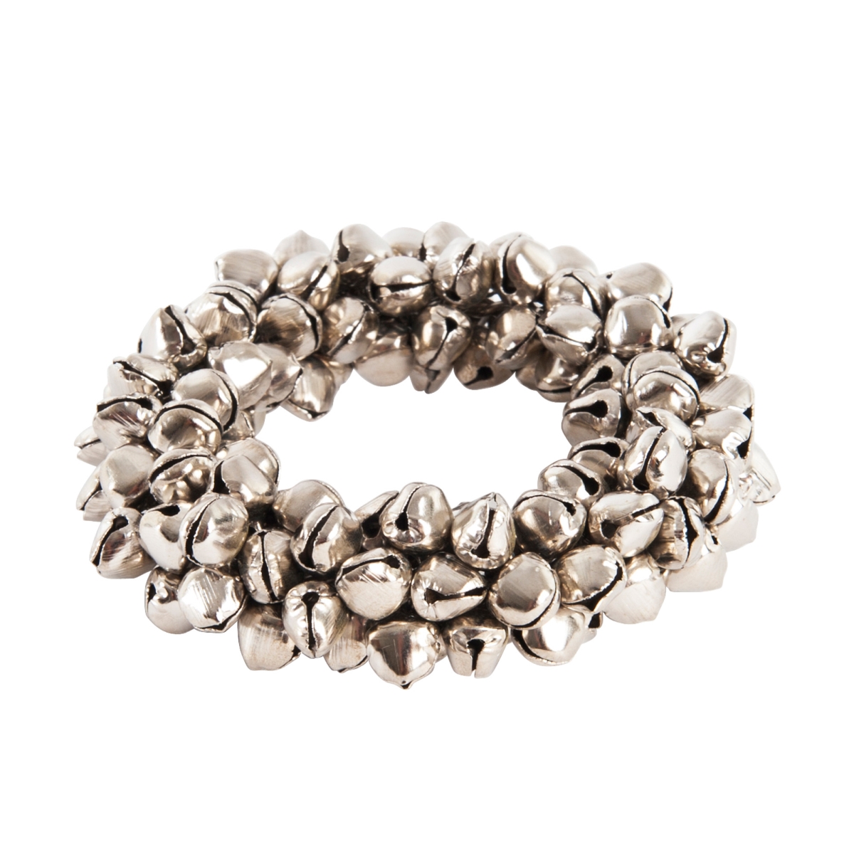 Picture of SARO NR939.S Petite Jingle Bell Napkin Ring  Silver - Set of 4