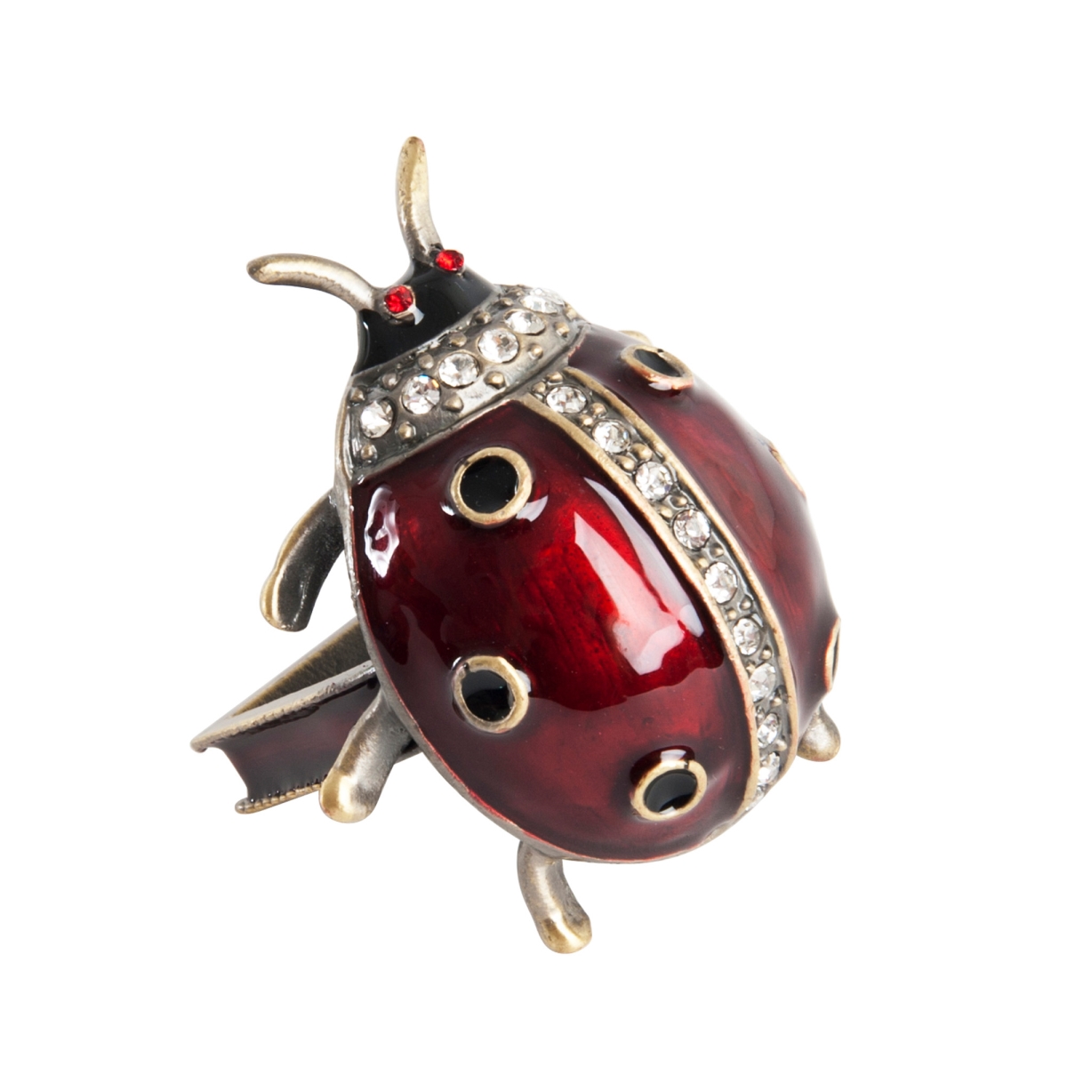 SARO  Ladybug Napkin Ring  Red - Set of 4