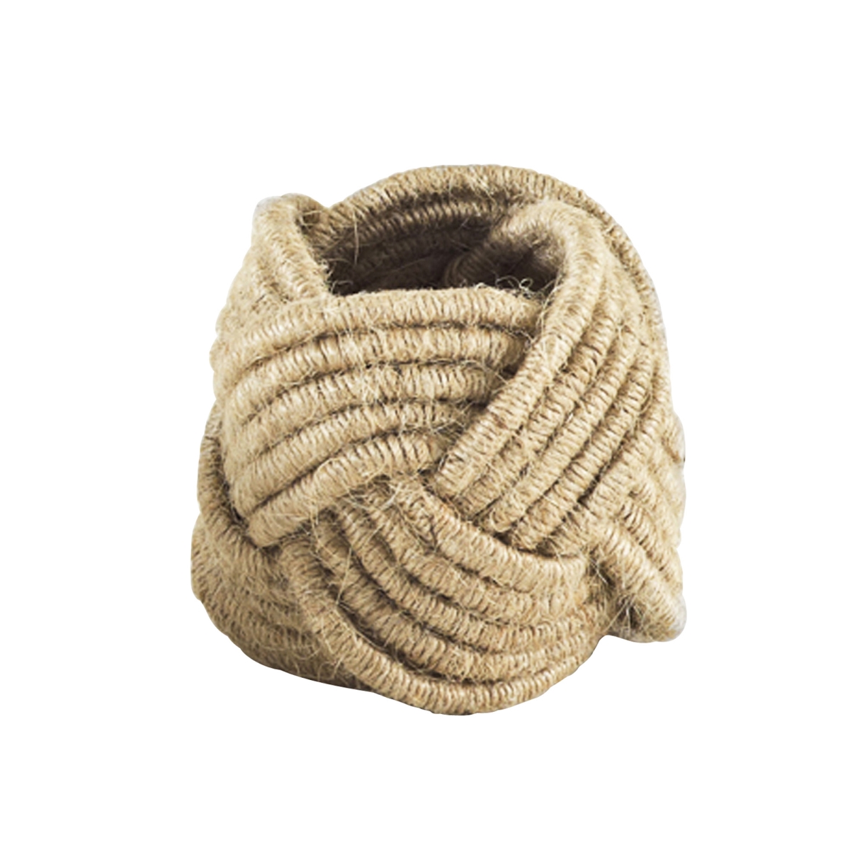 Picture of SARO NR241.NB Braided Jute Napkin Ring  Natural - Set of 4