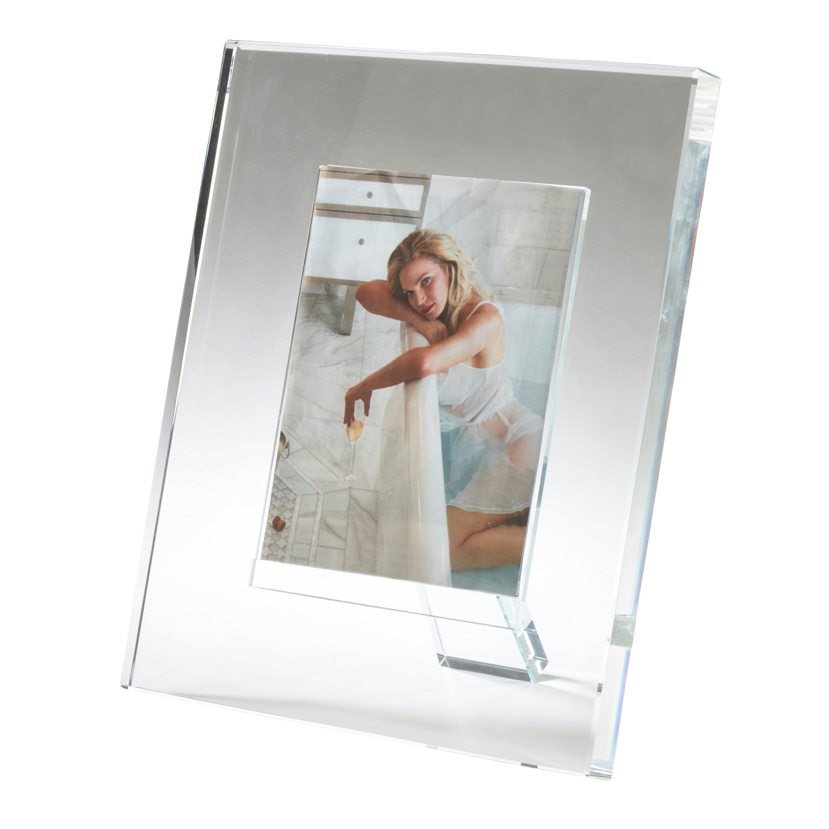SARO  Crystal Glass Photo Frame  Clear
