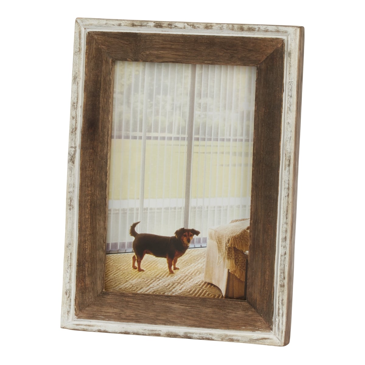 SARO  Distressed Wooden Design Picture Frame  Natural