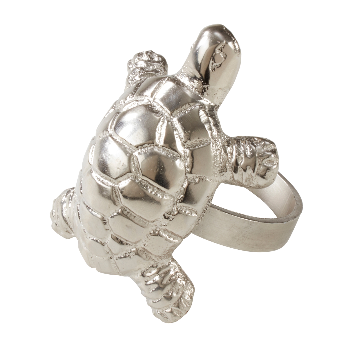 Picture of SARO NR783.S Turtle Dinner Napkin Ring  Silver - Set of 4