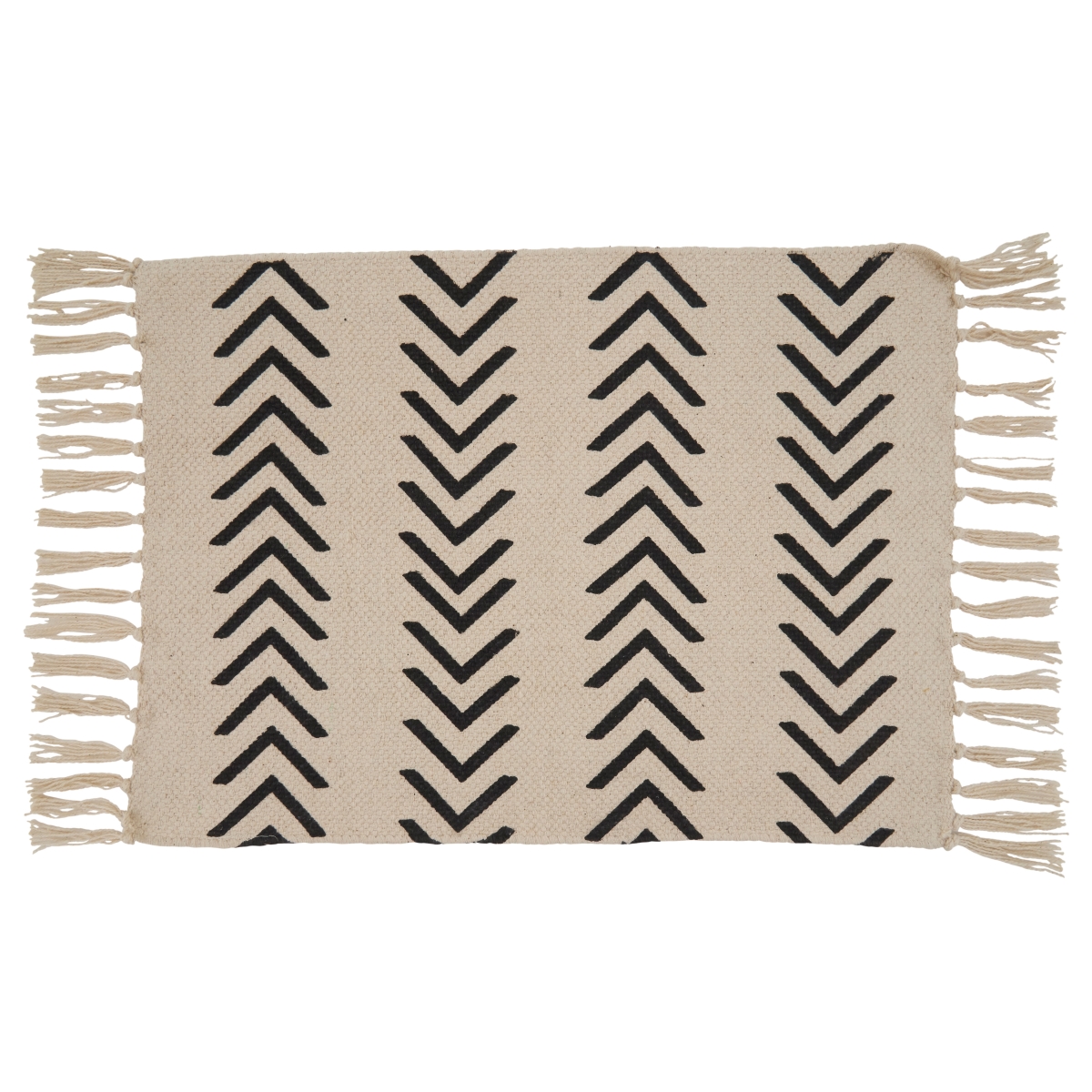 Picture of SARO 1603.N1420B 14 x 20 in. Oblong Cotton Placemats with Natural Chevron Design - Set of 4