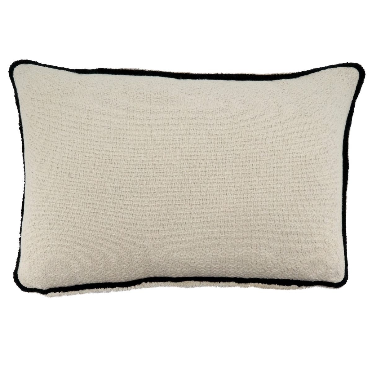 SARO  12 x 20 in. Oblong Down Filled Throw Pillow with Black & White Reversible Design