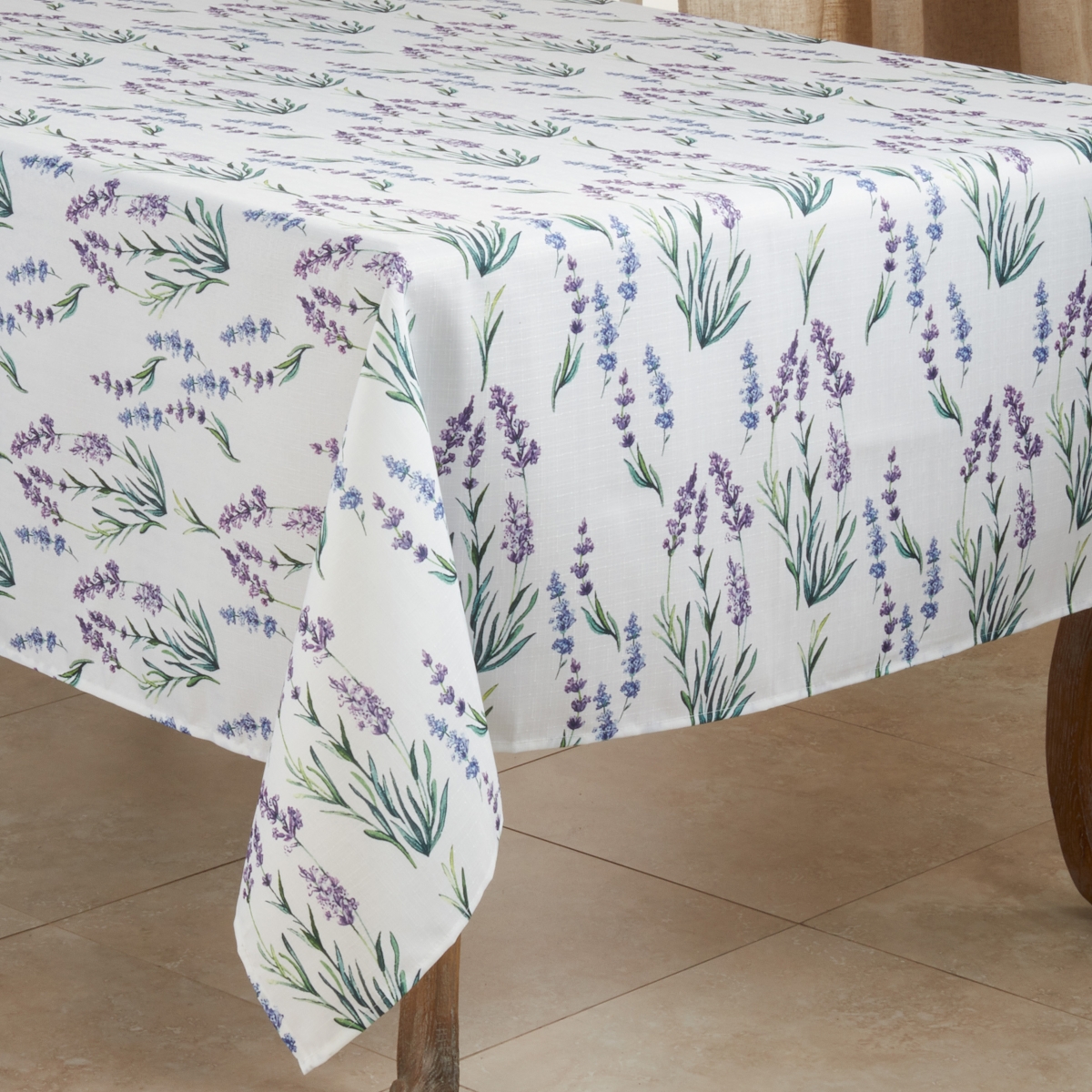 Picture of SARO 1127.LV65S 65 in. Square Lavender Print Tablecloth