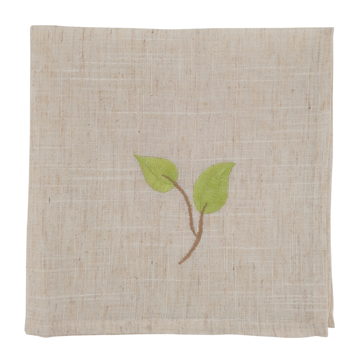 Picture of SARO 5209.N20S 20 in. Square Embroidered Table Napkins with Natural Vine Design - Set of 4
