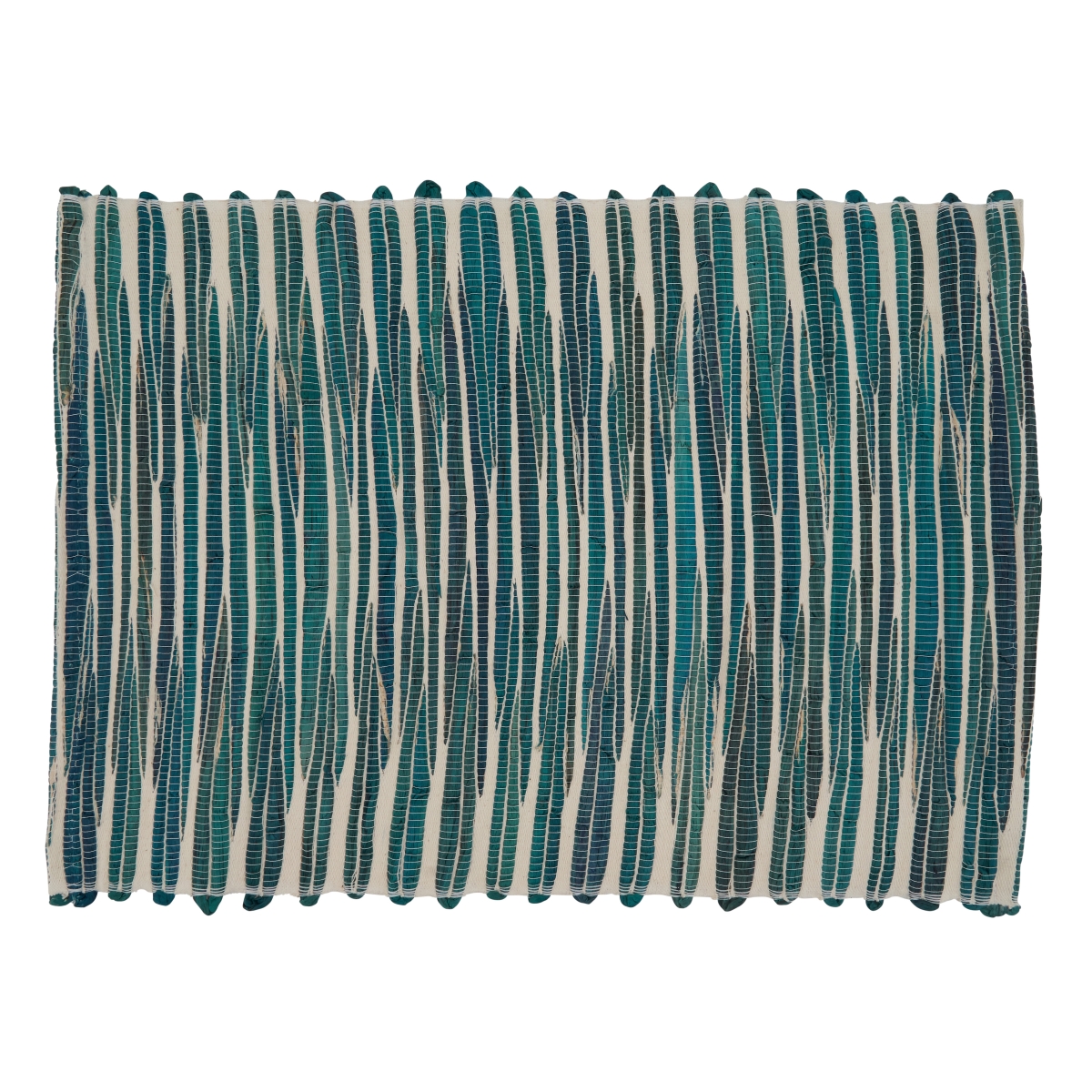 Picture of SARO 4500.TQ1420B 14 x 20 in. Oblong Water Hyacinth Table Mats  Turquoise - Set of 4