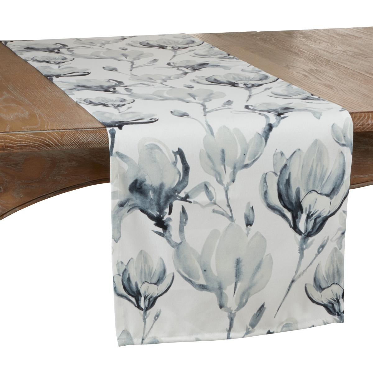 Picture of SARO 4667.BG1672B 16 x 72 in. Oblong Watercolor Floral Design Table Runner