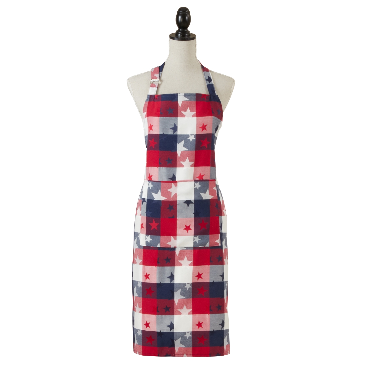 Picture of SARO 1776.M2436 24 x 36 in. Checkered Cooking Apron with Americana Design