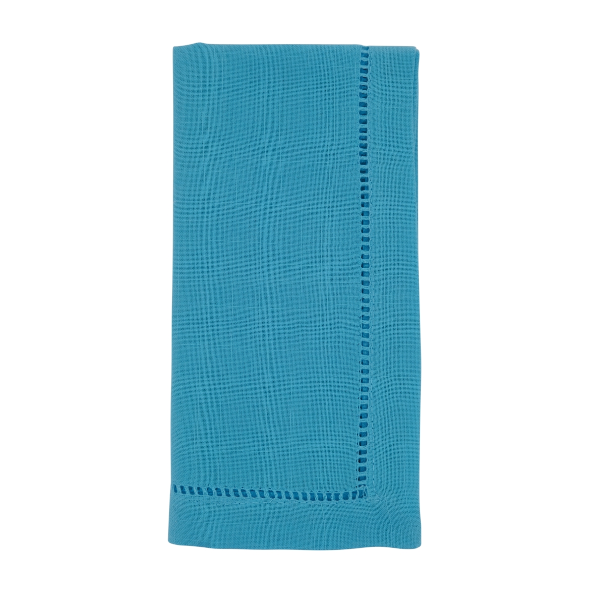 Picture of SARO 6317.TQ20S 20 in. Square Classic Hemstitch Border Dinner Napkin  Turquoise - Set of 12