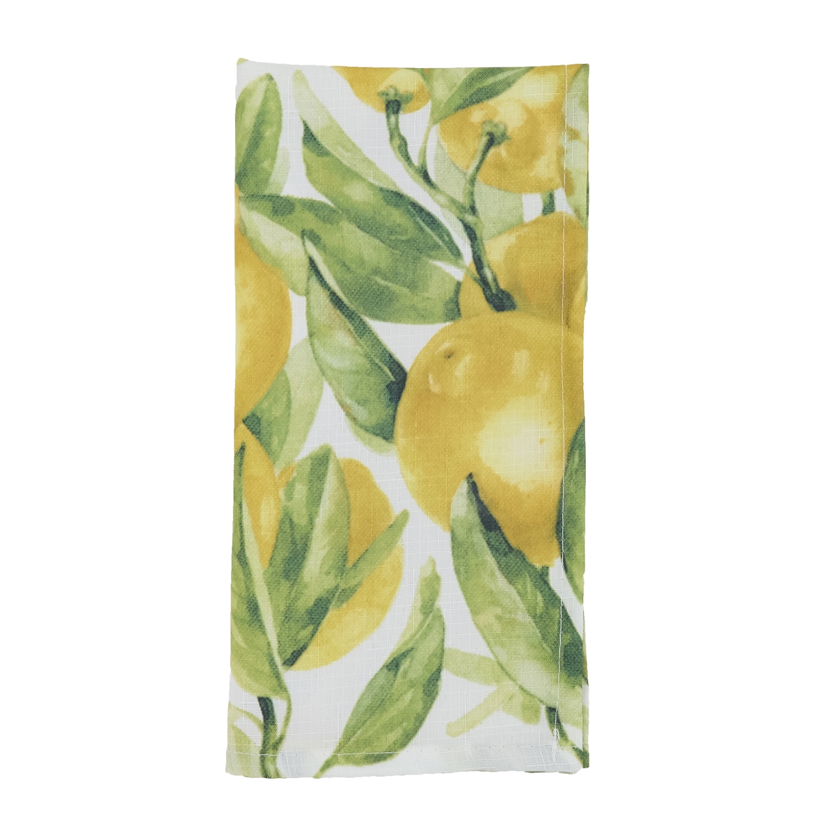 Picture of SARO 1528.M20S 20 in. Square Printed Table Napkins with Lemon Design - Set of 12