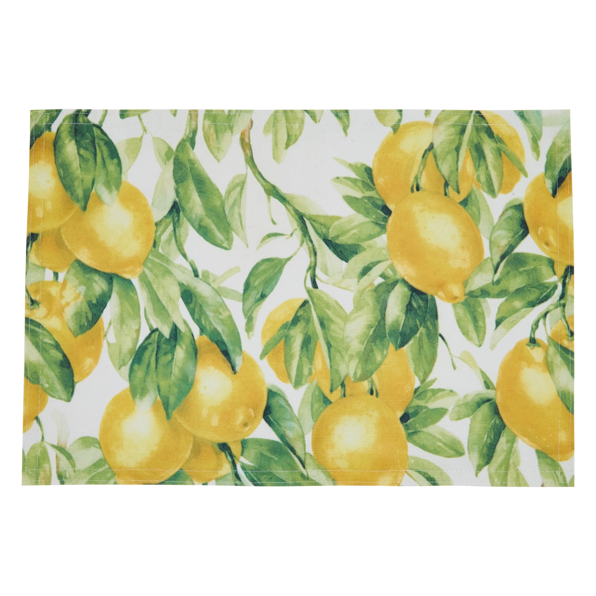 Picture of SARO 1528.M1319B 13 x 19 in. Oblong Printed Placemats with Lemon Design - Set of 4