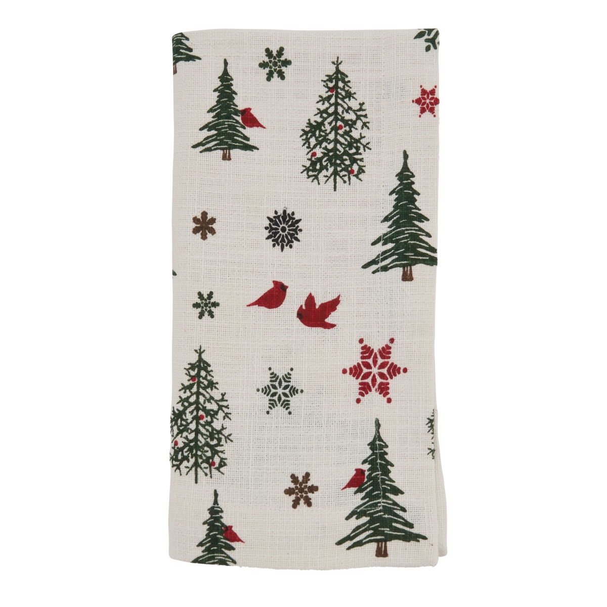Picture of SARO 535.I20S Holiday Table Napkins with Christmas Tree &amp; Snowflakes Design - Set of 4