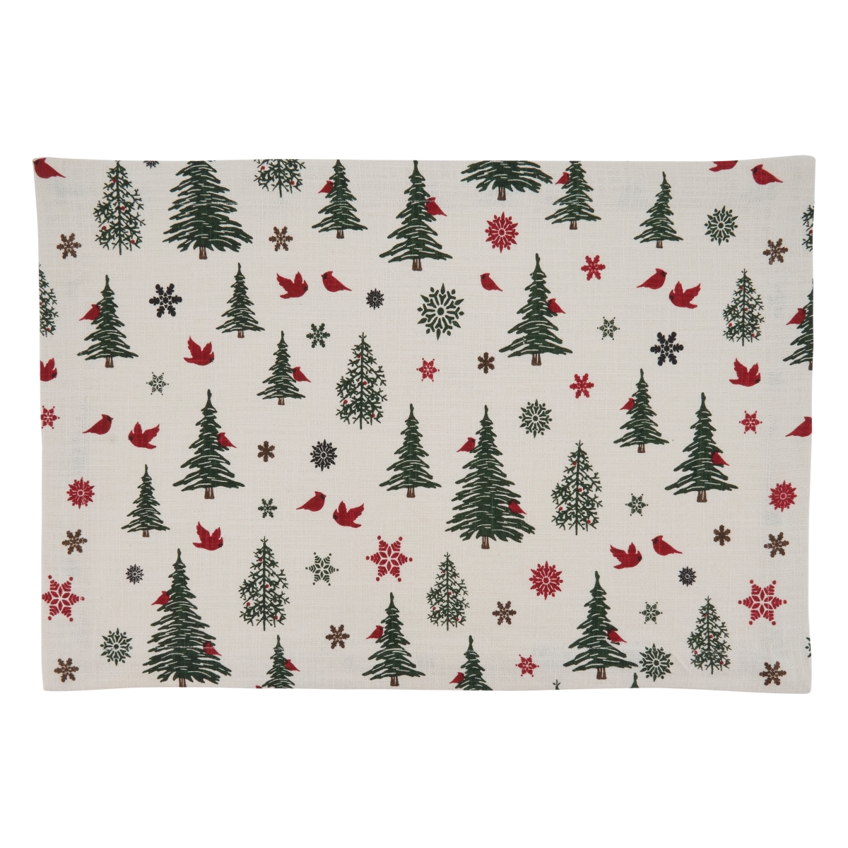 Picture of SARO 535.I1420B Holiday Placemats with Christmas Tree &amp; Snowflakes Design - Set of 4