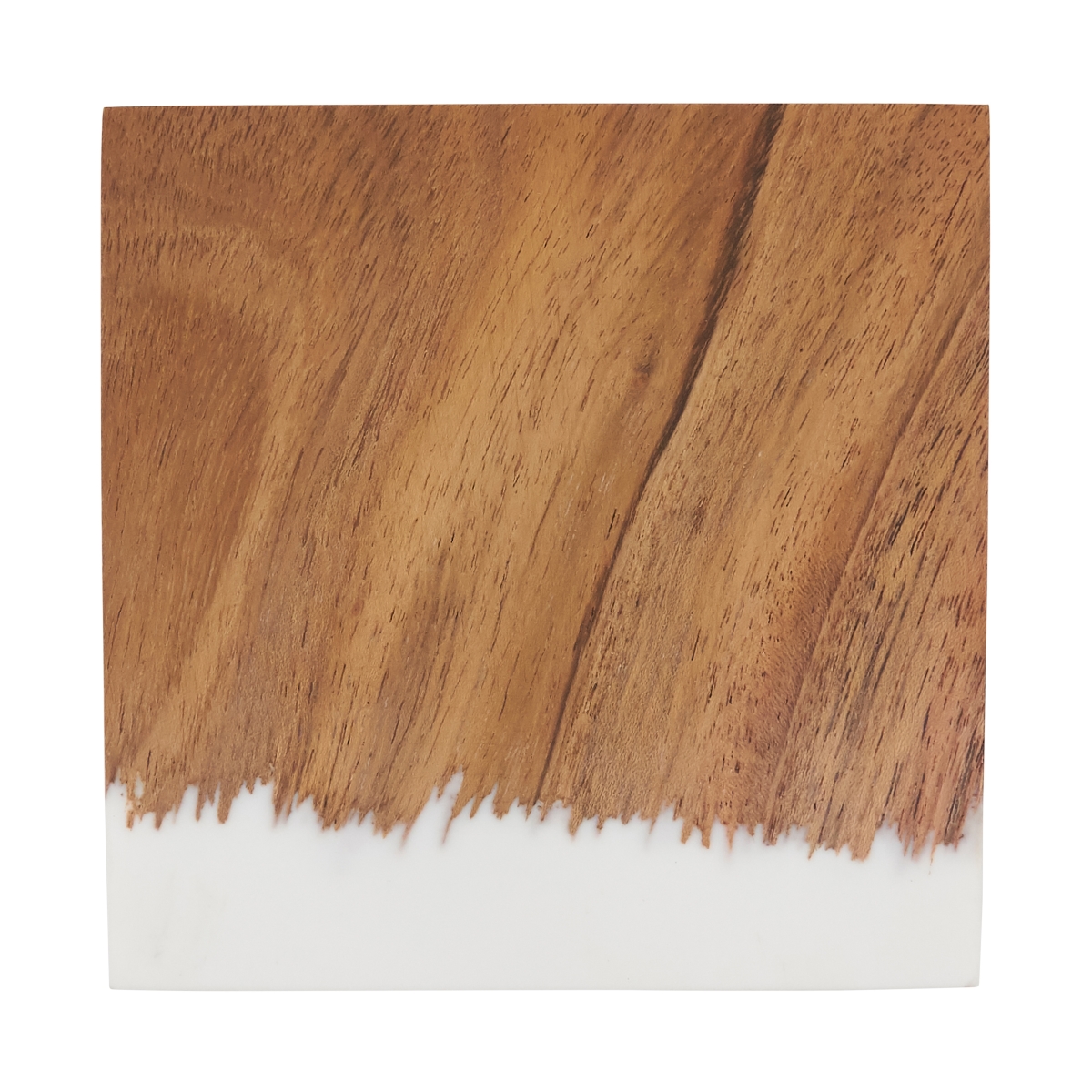 Picture of SARO CO538.W Glass Coasters with Wood &amp; Resin - Set of 4