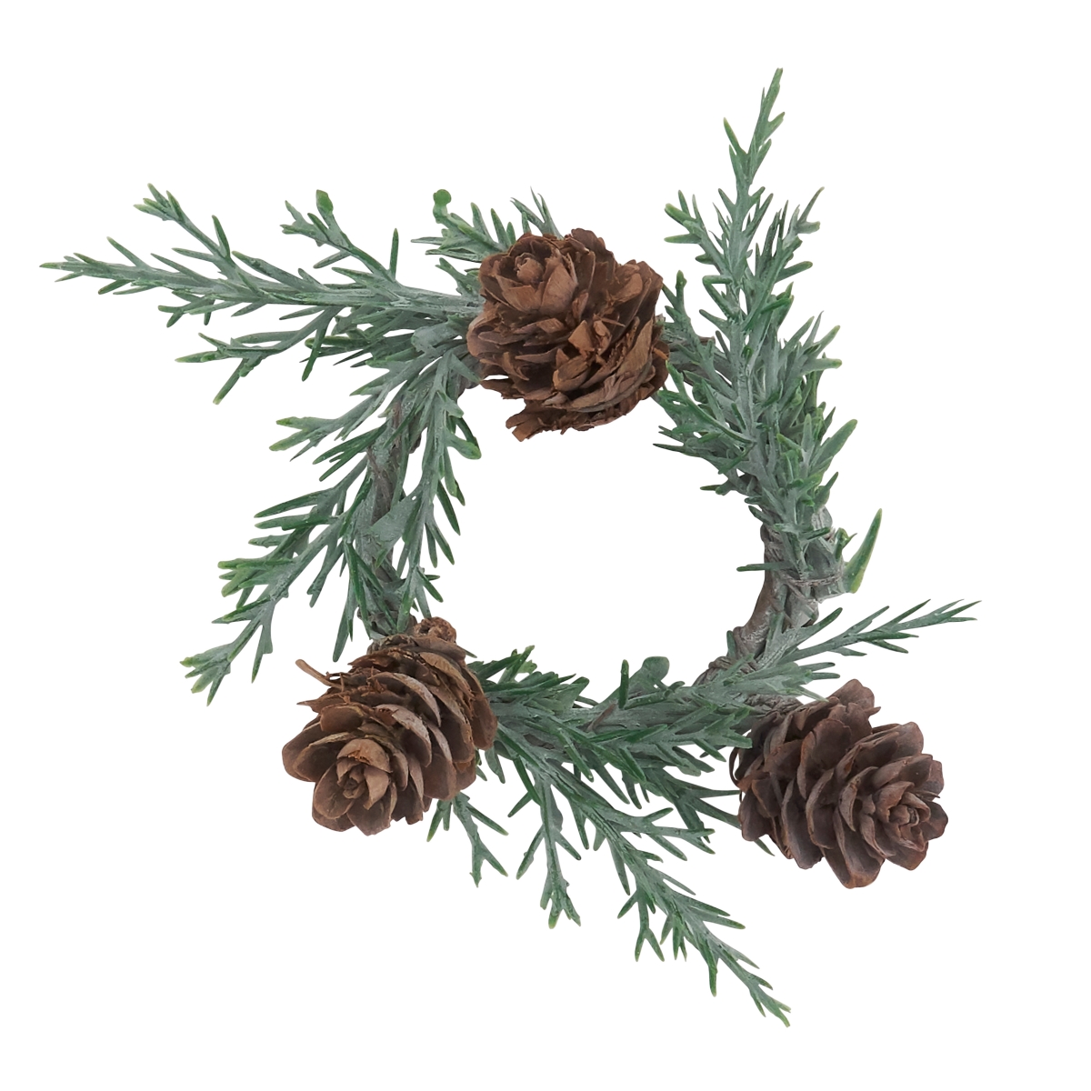 Picture of SARO NR371.G Holiday Napkin Rings with Pine Cone Design - Set of 4