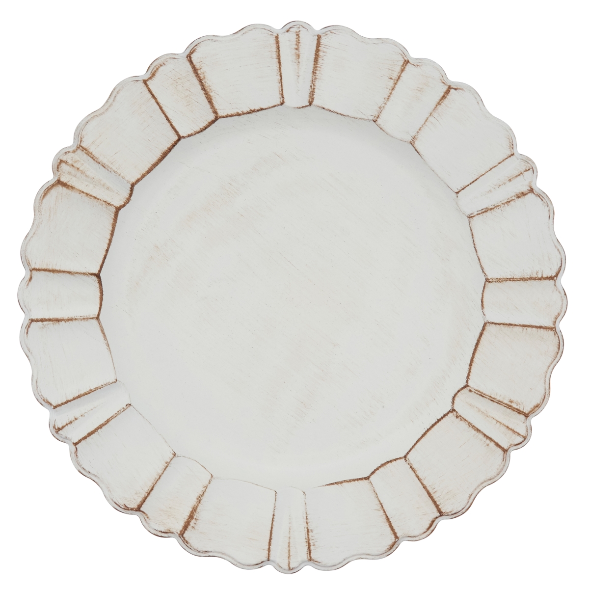 Picture of SARO CH189.I13R Scalloped Ruffled Design Charger Plates - Set of 4