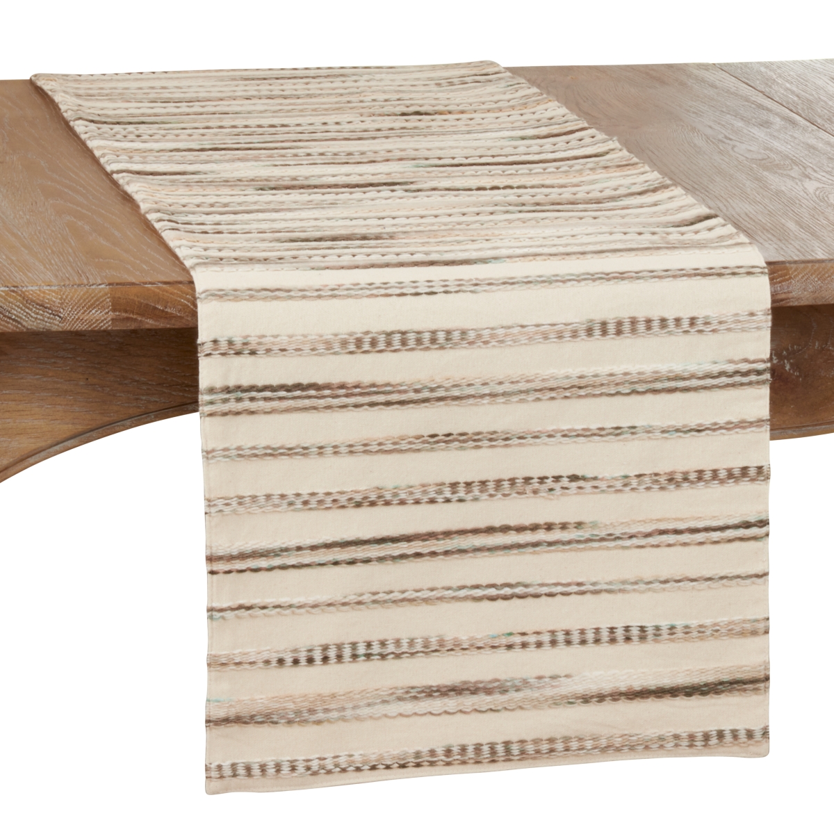 Picture of SARO 839.M1672B Table Runner with Stripe Weave Design