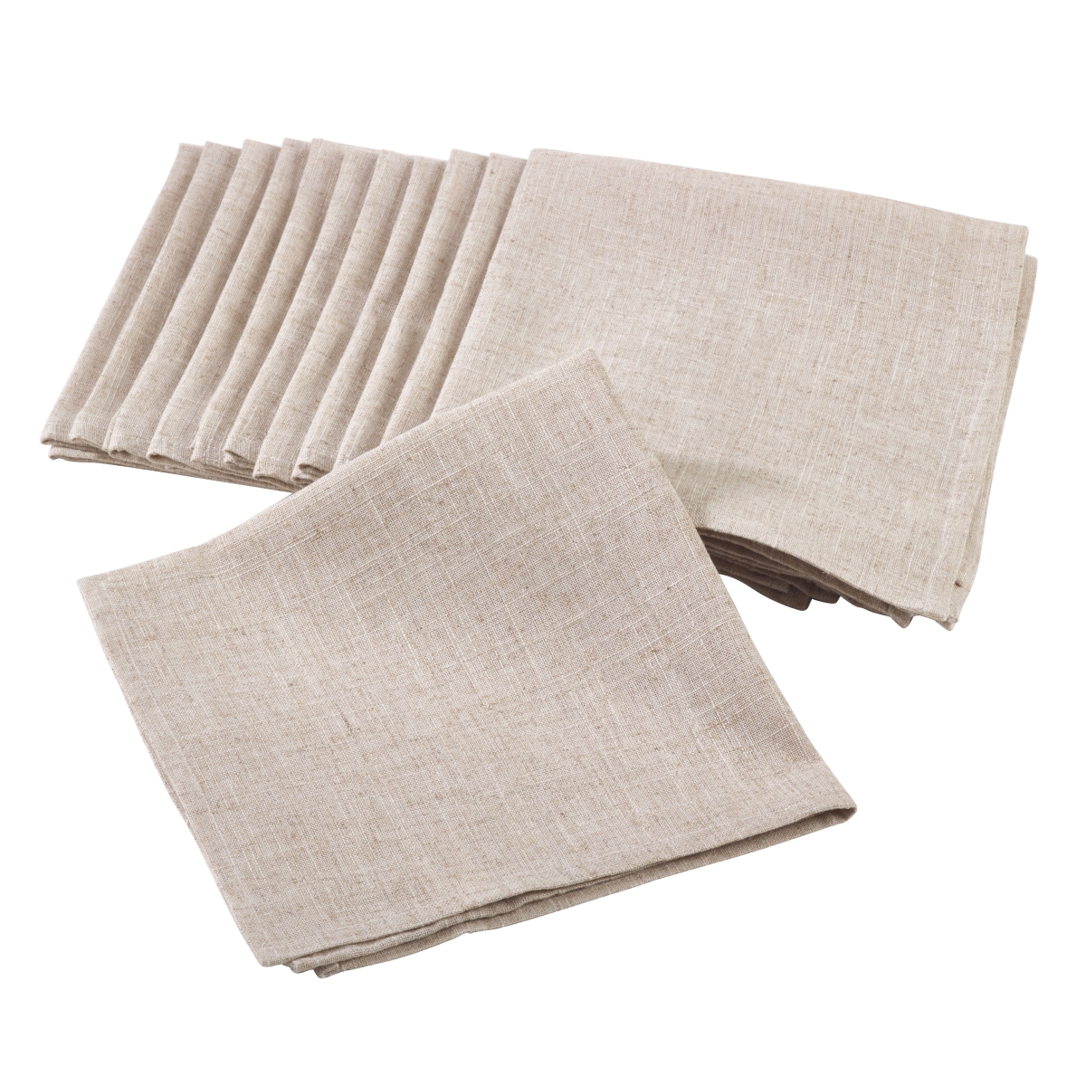 Picture of SARO 731.N20S 20 in. Square Plain Dinner Napkin - Natural  Set of 12