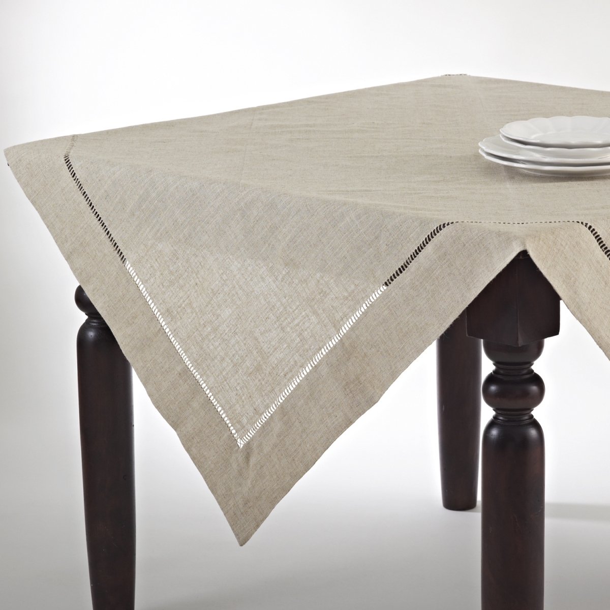 Picture of SARO 731.N60S 60 in. Square Toscana Table Topper - Natural