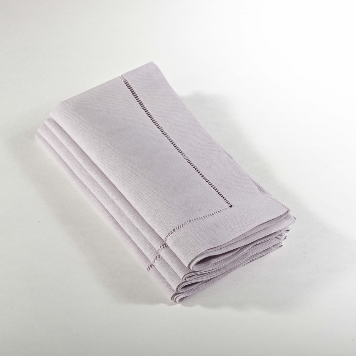Picture of SARO 6100C.GY20S 20 in. Lange Square Hemstitched Dinner Napkin - Gray  Set of 4