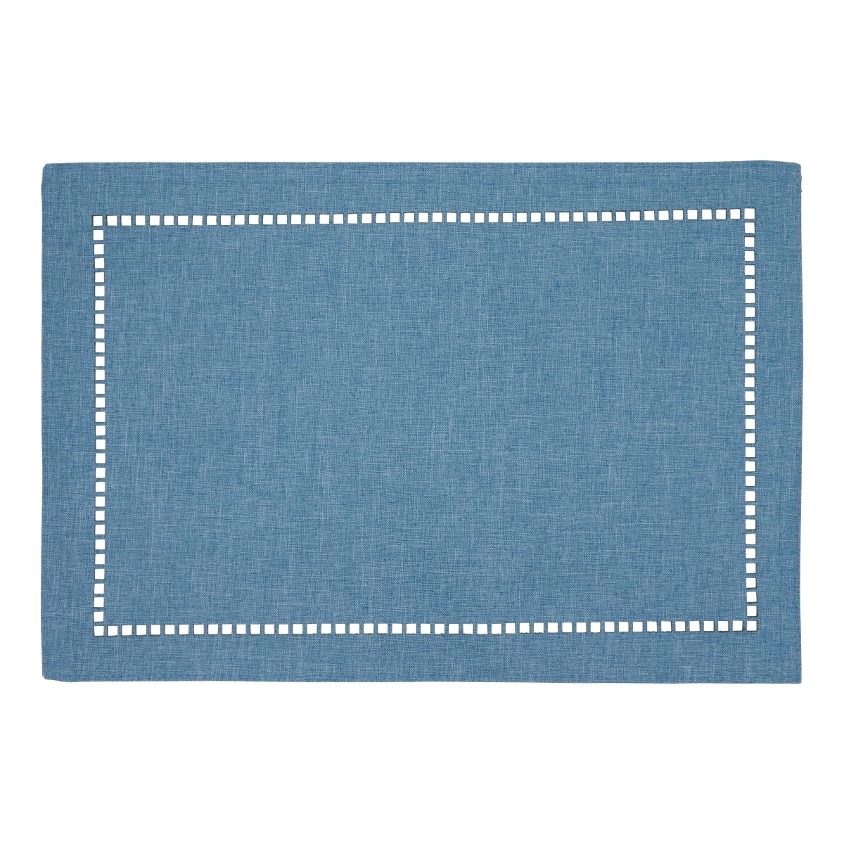 Picture of SARO 9738.DN1319B 13 x 19 in. Oblong Denim Laser-Cut Hemstitch Placemats  Set of 4