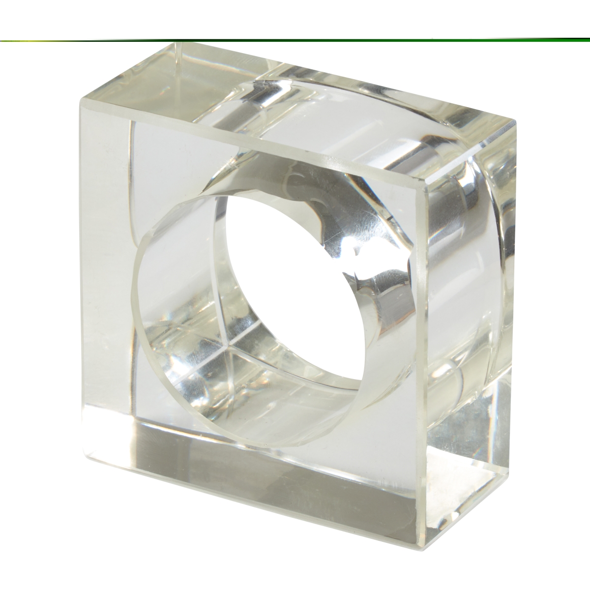 Picture of SARO NR812.C Glass Square Shaped Napkin Rings - Set of 4
