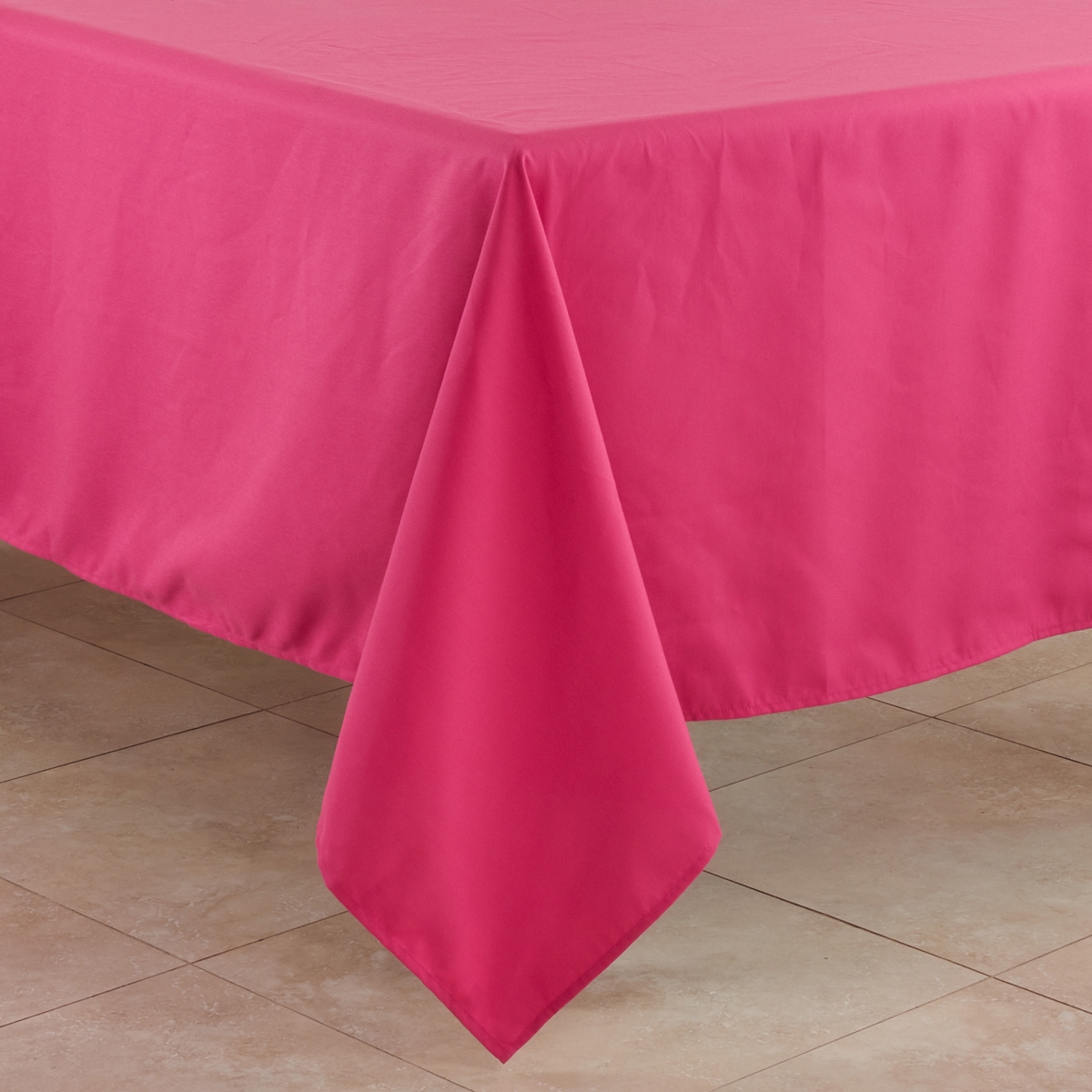 Picture of Saro 321.FU60S 60 in. Casual Design Everyday Square Tablecloth, Fuchsia