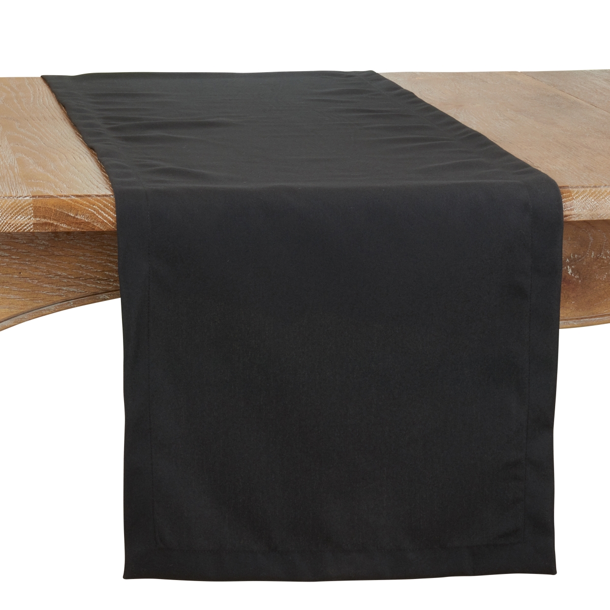 Picture of Saro 321.BK1672B 16 x 72 in. Casual Design Everyday Oblong Table Runner, Black