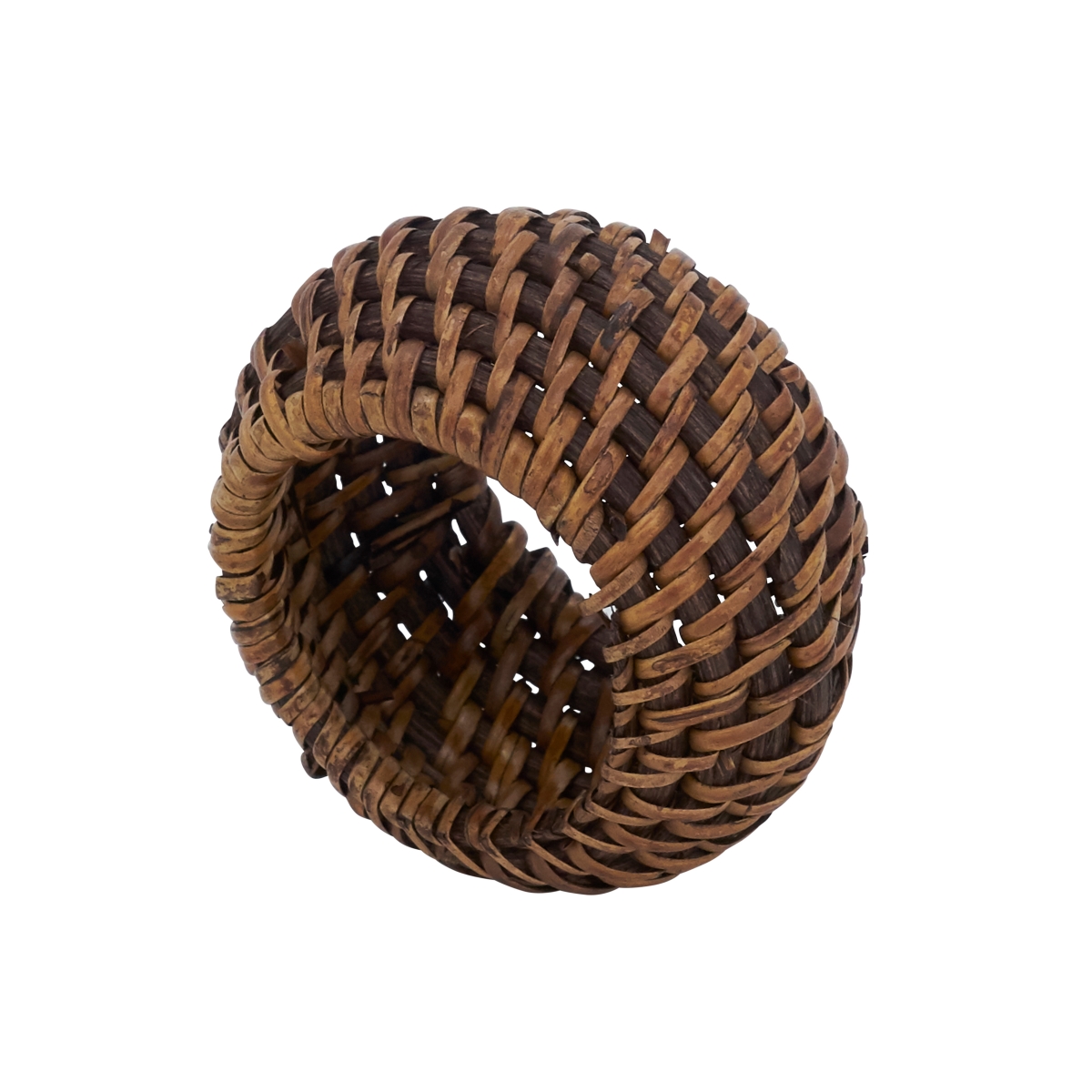 Picture of Saro NR509.BR 2.4 in. Woven Rattan Napkin Rings, Brown - Set of 4