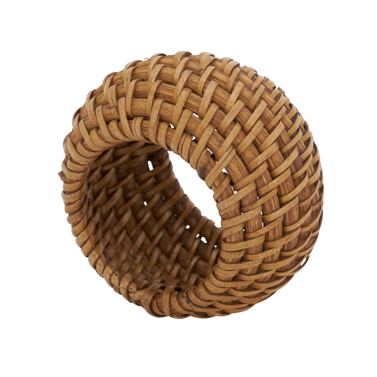 Picture of Saro NR509.CR 2.4 in. Woven Rattan Napkin Rings - Set of 4