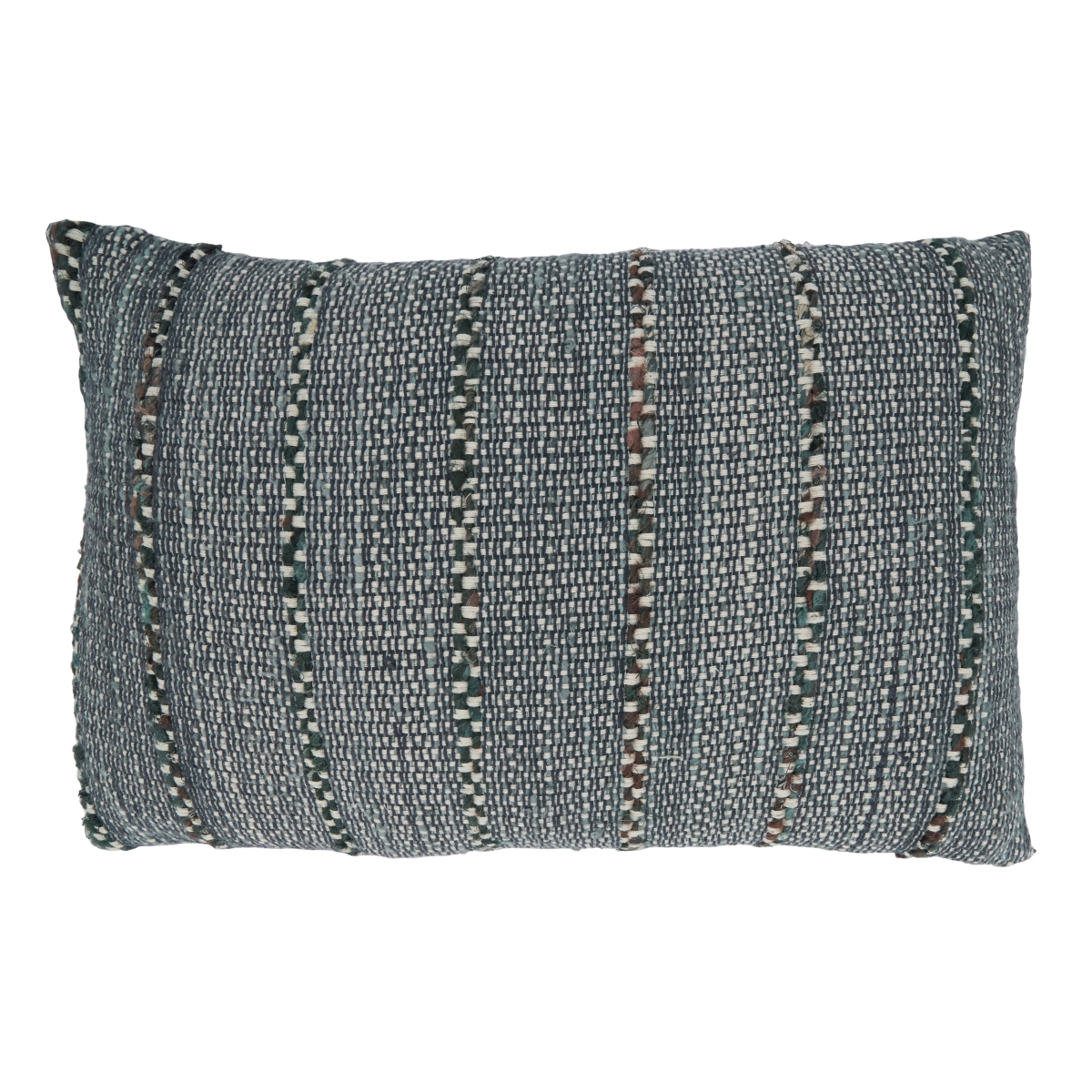 3084.BL1624BC 16 x 24 in. Striped Oblong Cotton Pillow Cover, Black -  SARO