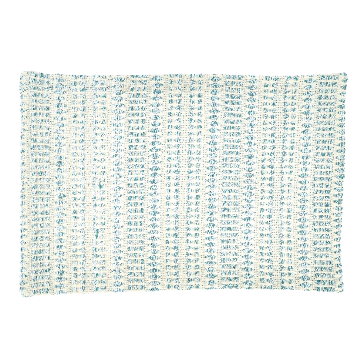 Picture of Saro 840.A1420B 14 x 20 in. Woven Line Oblong Placemats, Aqua - Set of 4
