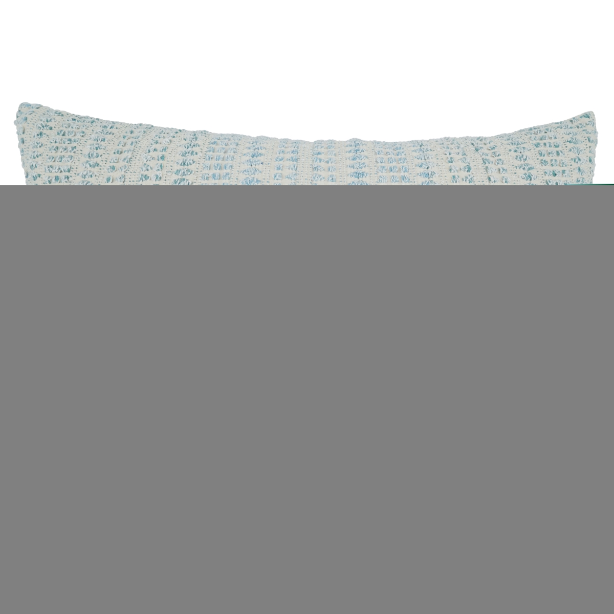 Woven Line Oblong Pillow Cover - Aqua