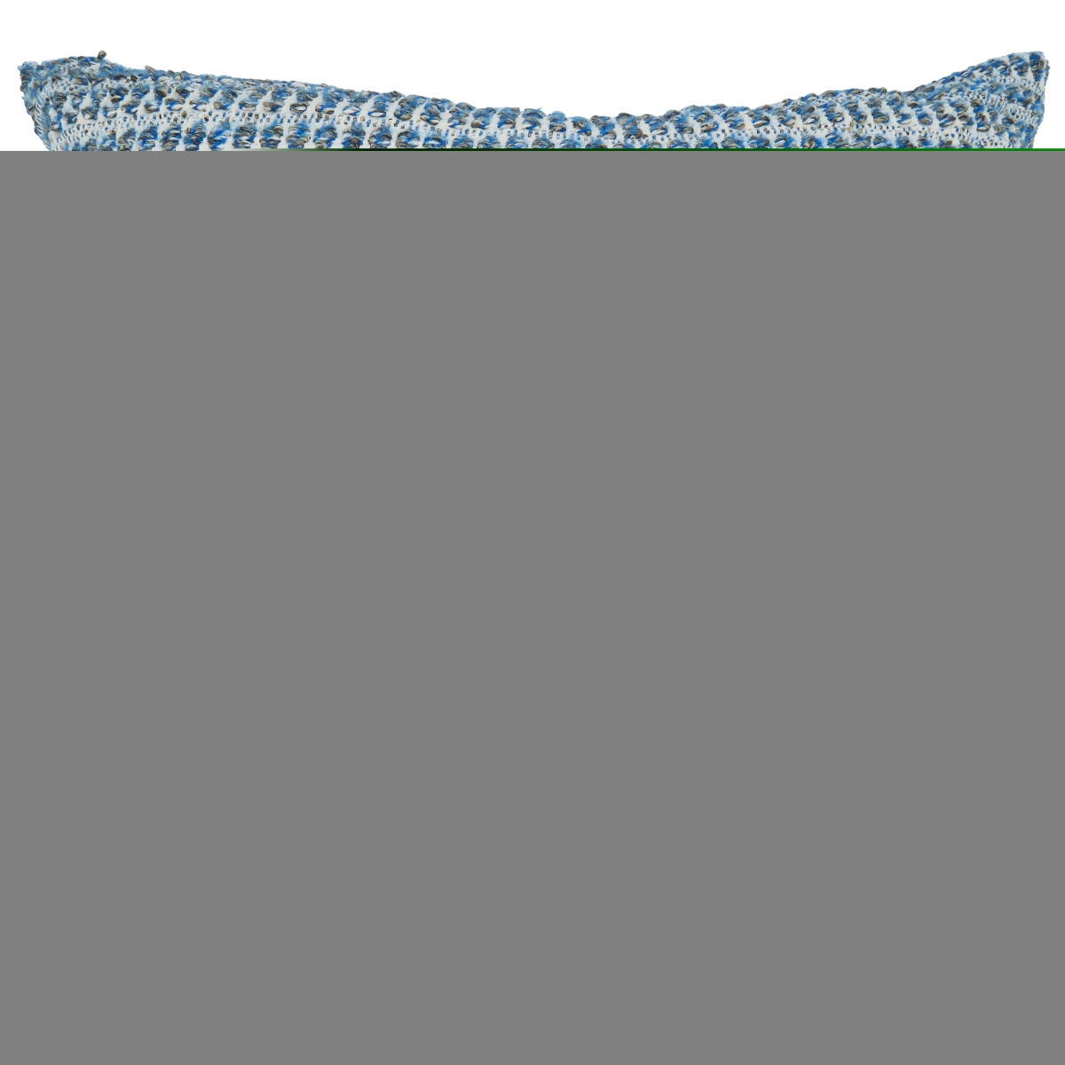 22 in. Woven Line Square Pillow Cover, Black
