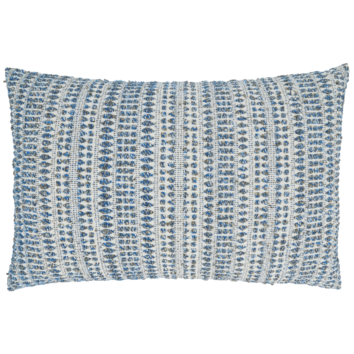 16 x 24 in. Woven Line Oblong Throw Pillow with Poly Filling, Black