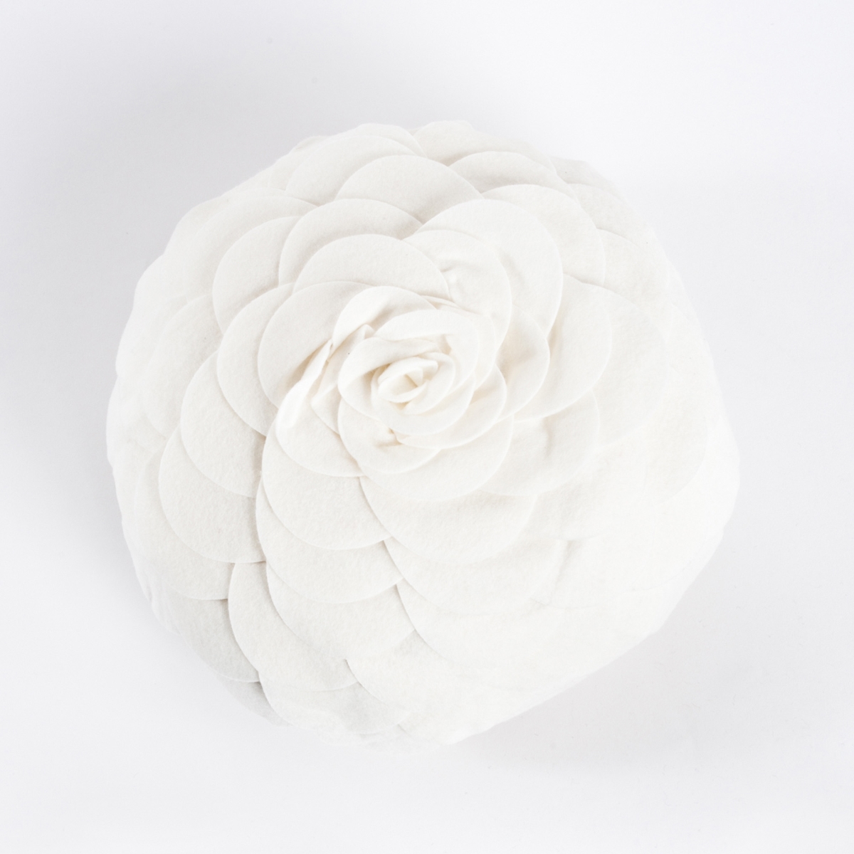 SARO  13 in. Provenal Round Circular Flower Decorative Throw Pillow - Multi Color
