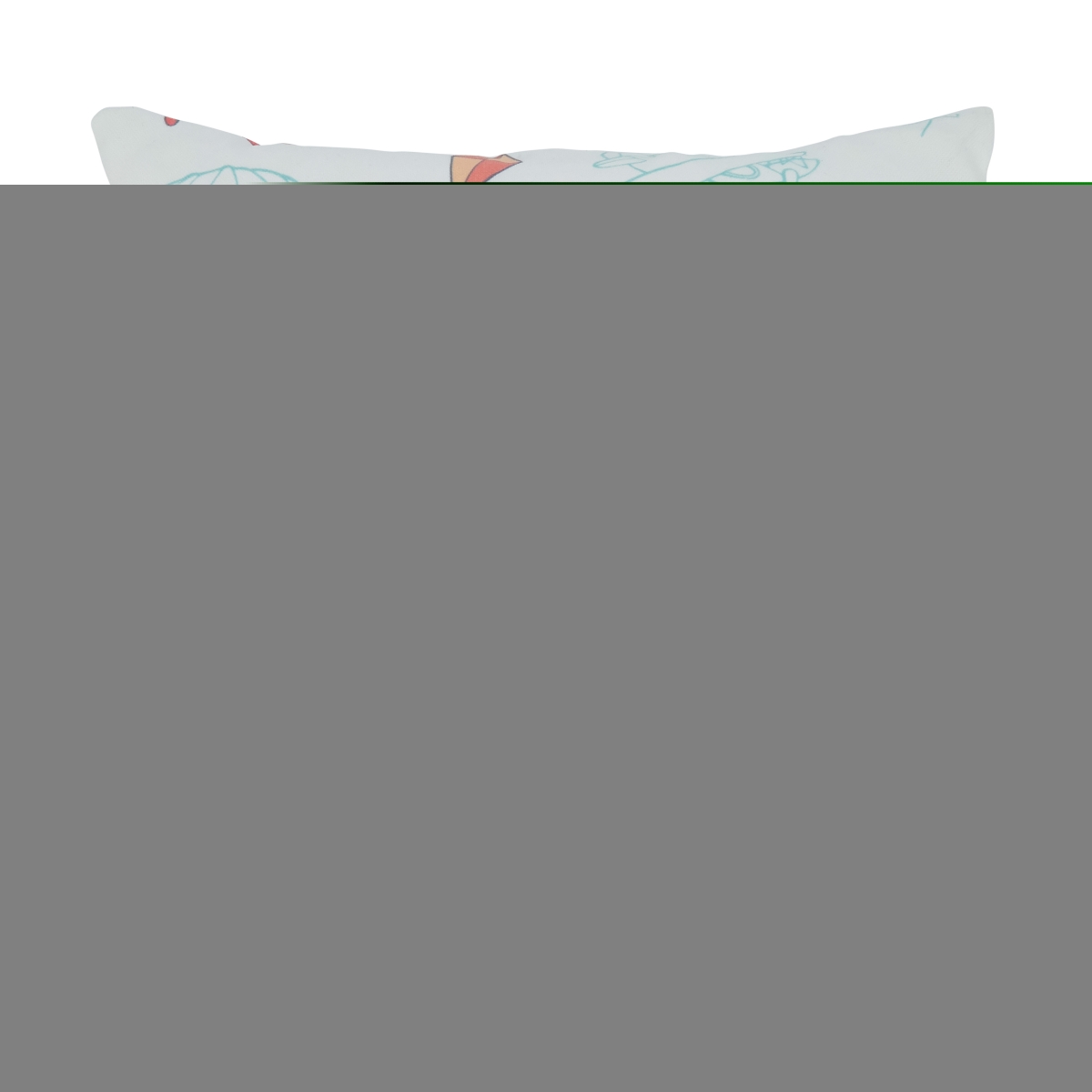 16 in. Airplanes & Balloons Square Throw Pillow with Poly Filling, Multi Color