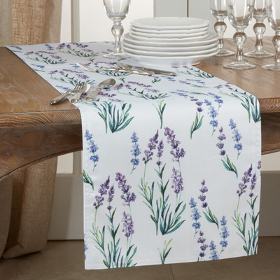 Picture of Saro 1127.LV16108B 16 x 108 in. Lavender Design Oblong Table Runner, Lavender