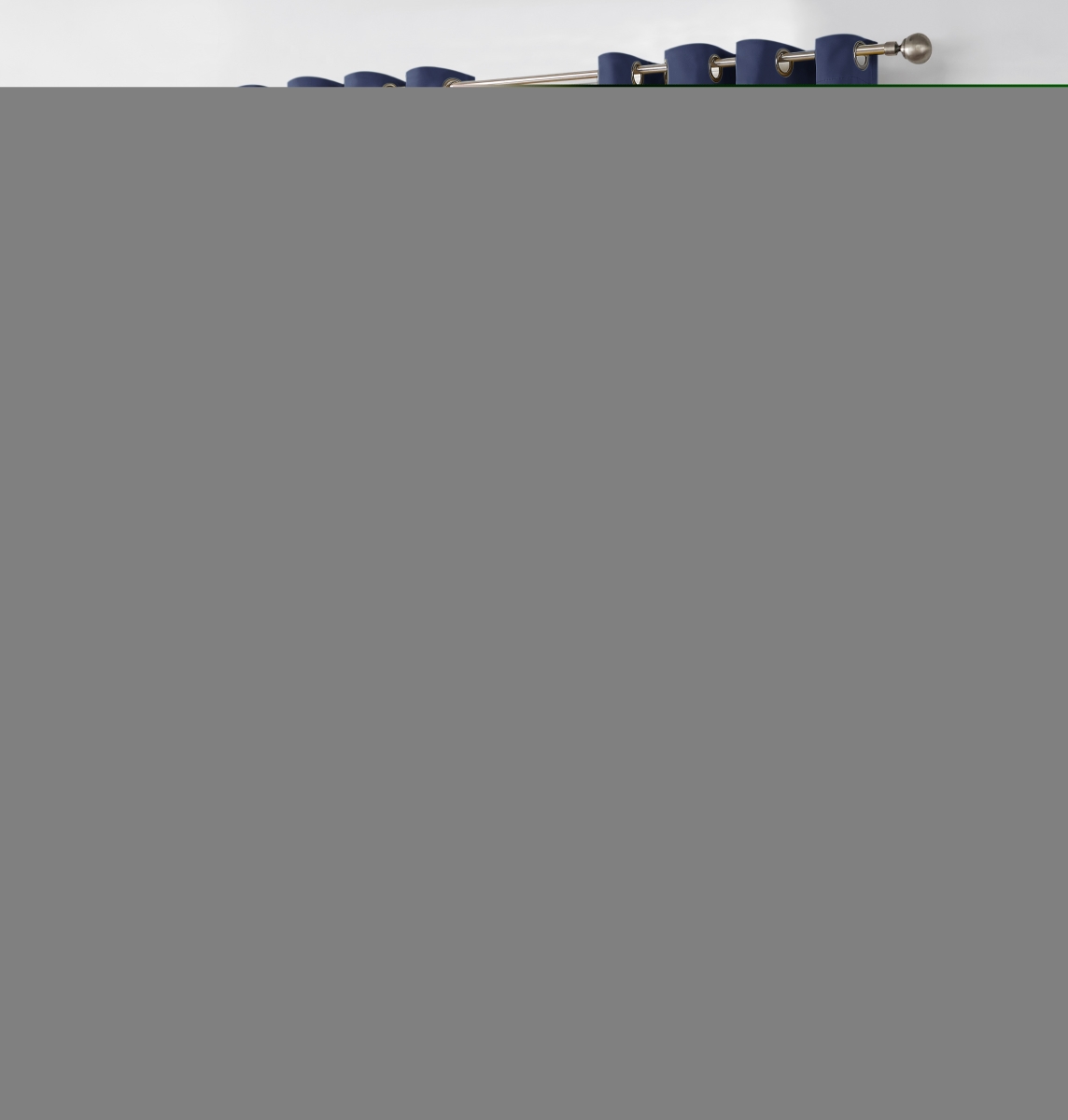 52 x 96 in. Blackout Window Curtains, Navy Blue - Set of 2