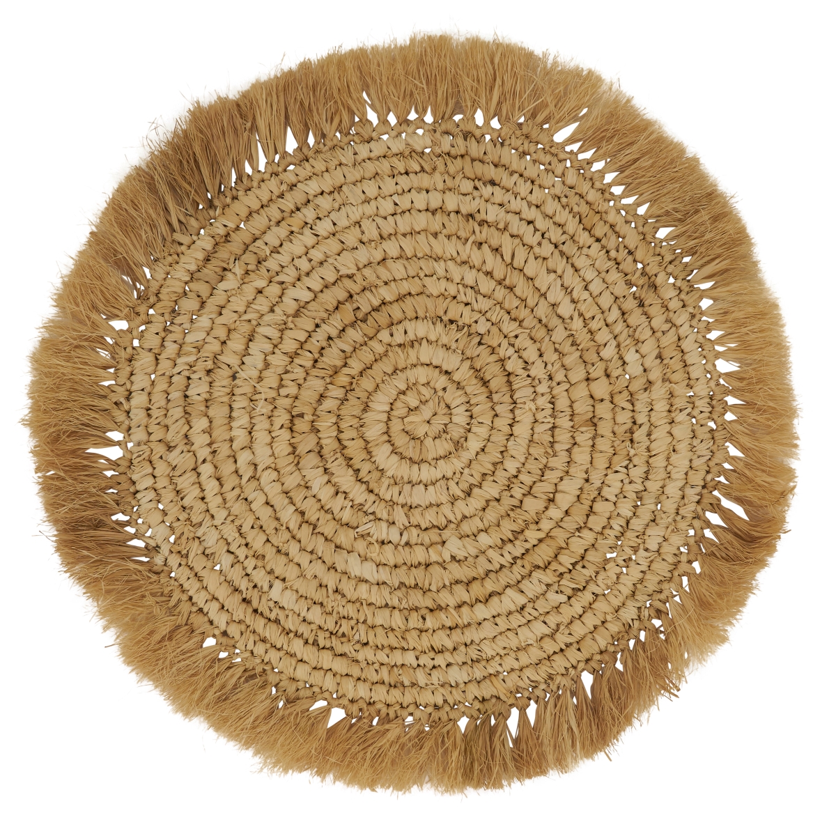 Picture of Saro Lifestyle 1813.N15R 15 in. Round Raffia Placemat, Natural - Set of 4