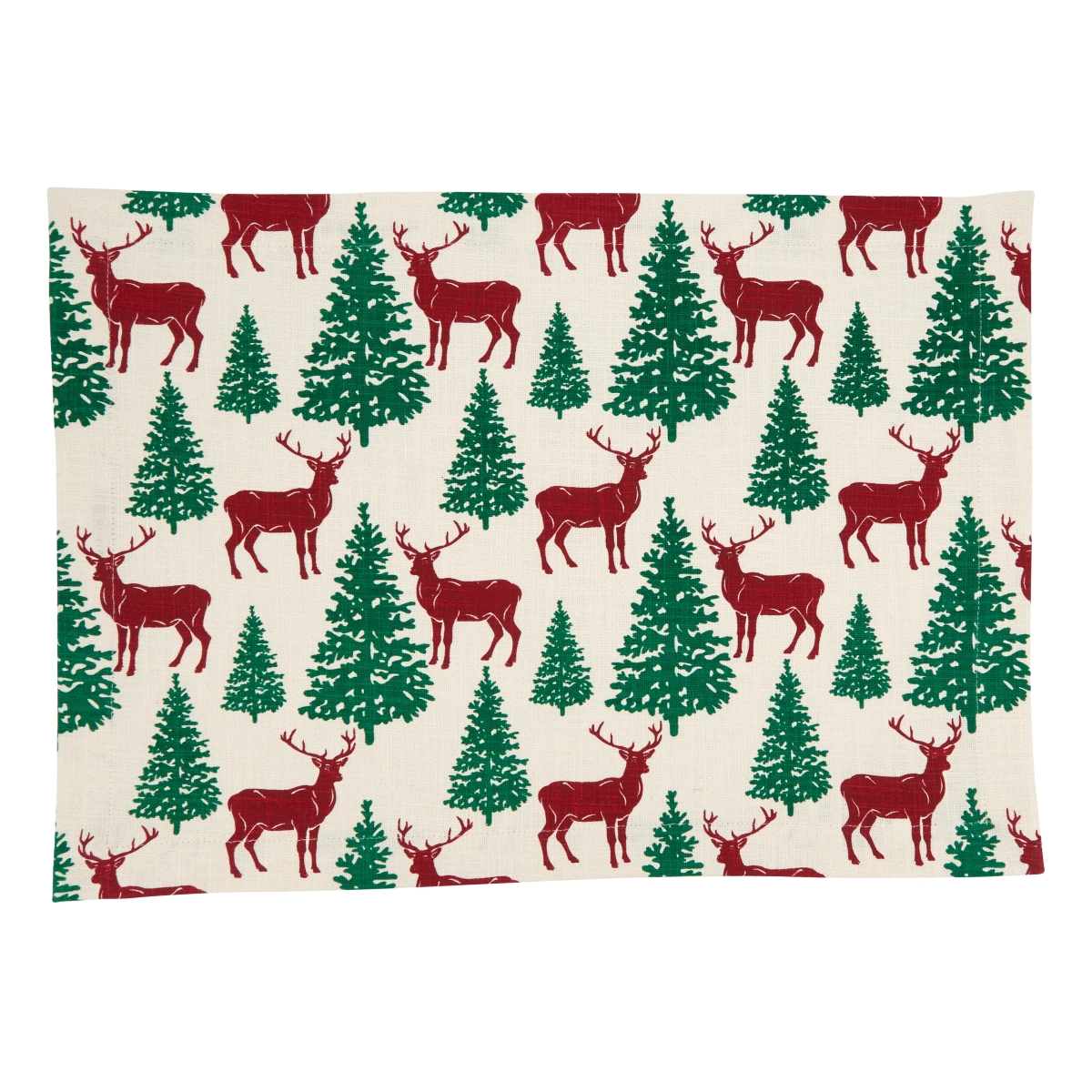 Picture of Saro Lifestyle 888.M1420B Deer & Christmas Trees Design Placemats - Set of 4