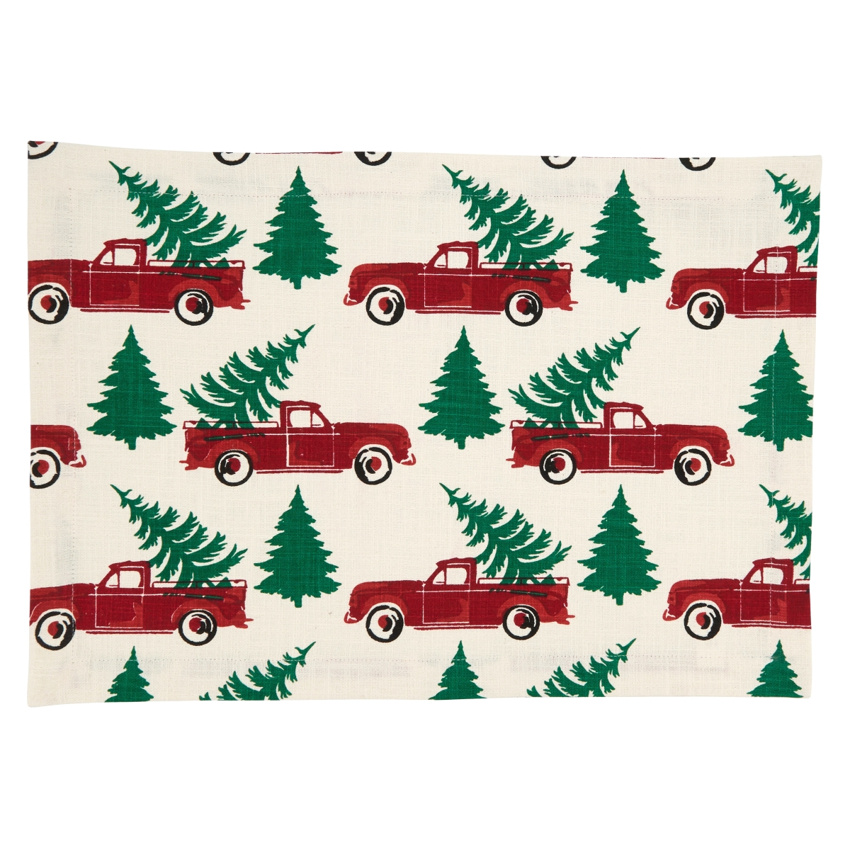 Picture of Saro Lifestyle 6082.M1420B Christmas Truck Placemats - Set of 4